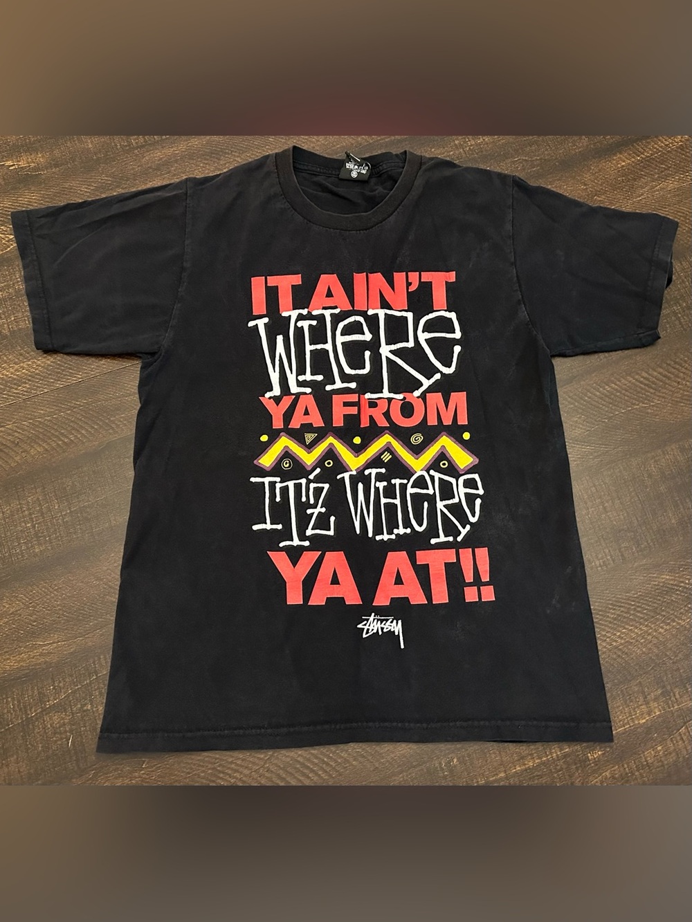 Stussy “It Ain’t Where Ya From It’s Where You At” Men’s Tee-Small